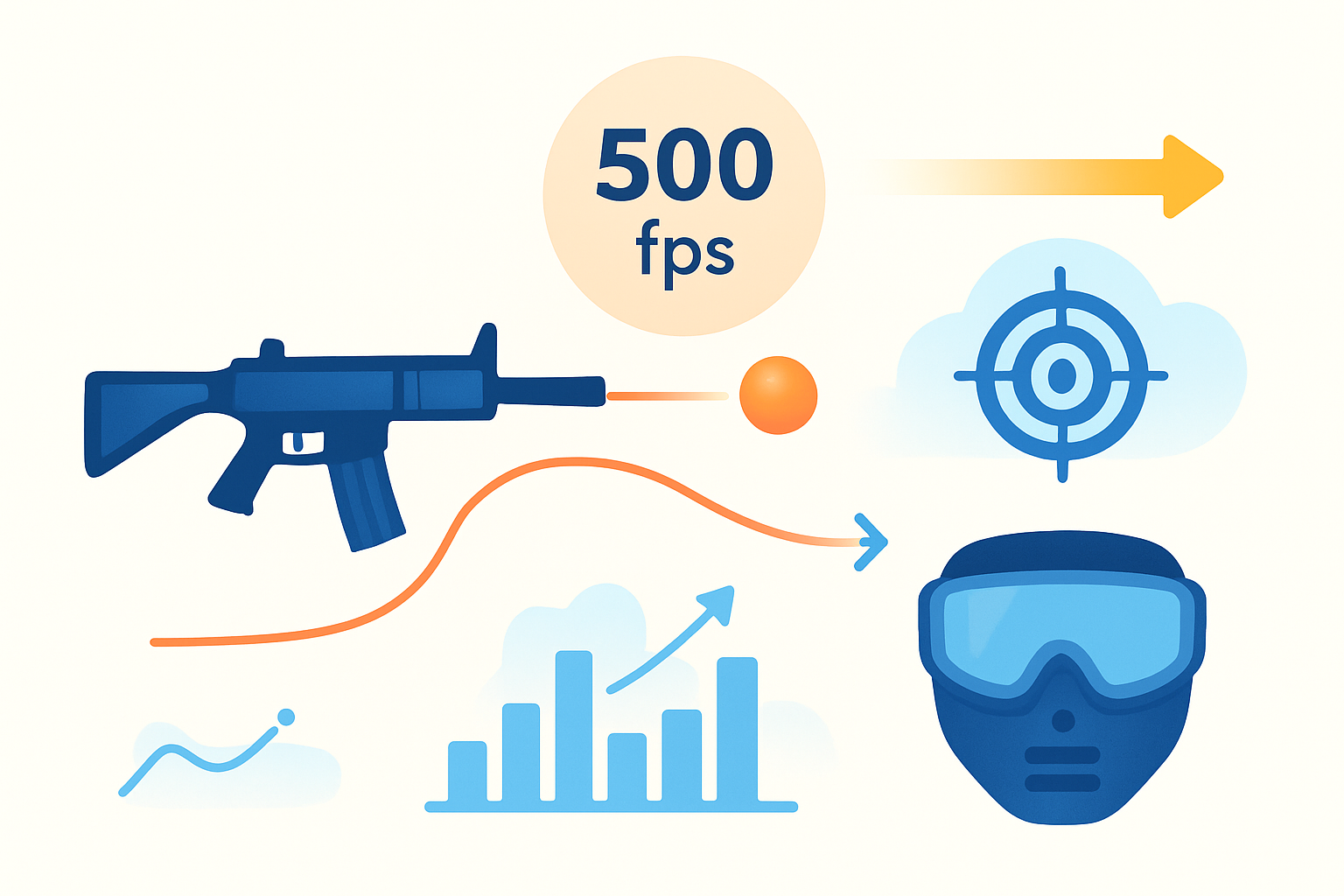 how far can a 500 fps airsoft gun shoot