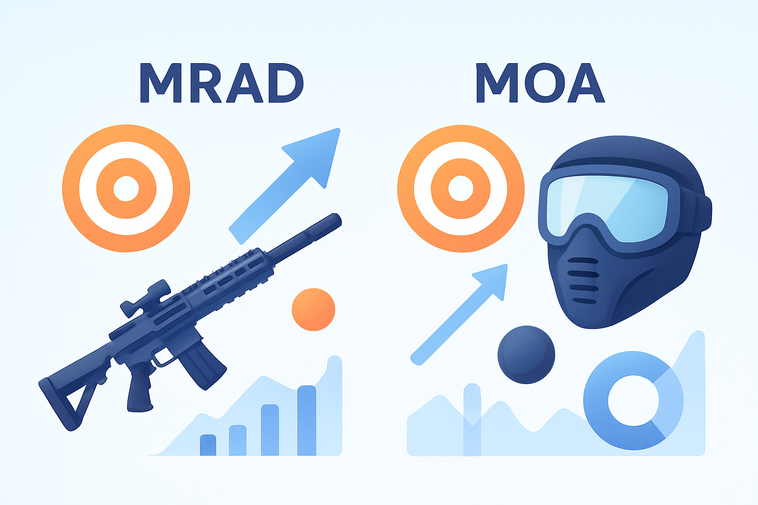 what is the difference between mrad and moa